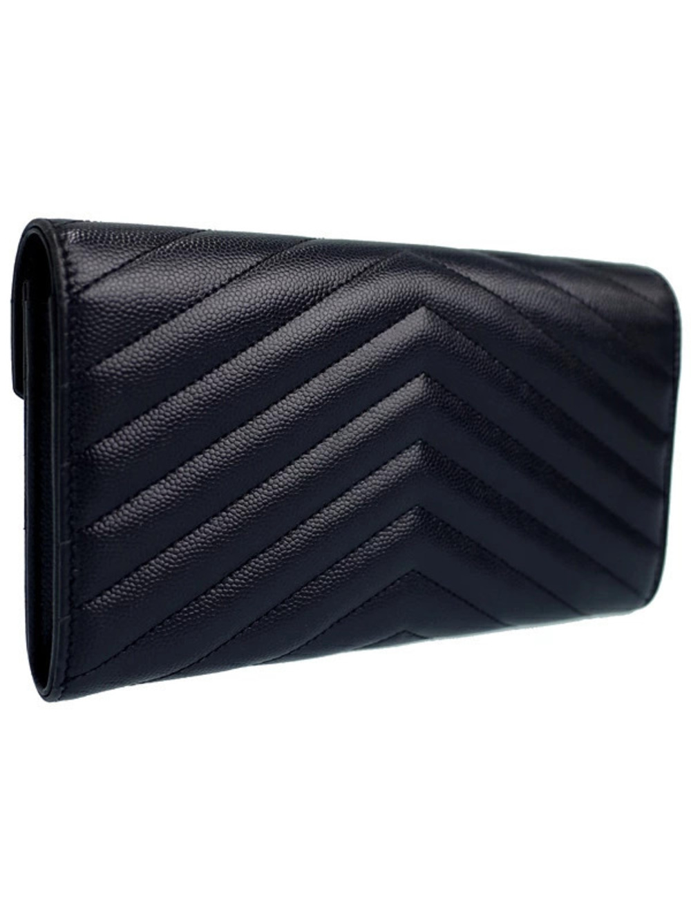 Saint Laurent Long fold Wallet Bi Monogram Flap Paris Brown